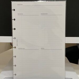 Cloth & Paper Daily Intention inserts in half letter size